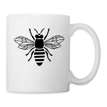 biene honig imker waben hummel wespe insekt flügel - Tasse - Weiß - Rechts
