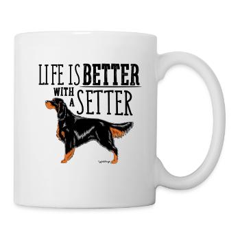 Gordon Setter Mieux - Mug blanc - blanc - Droite