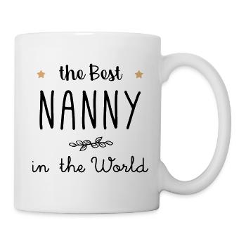 The best nanny in the world - Mug blanc - blanc - Droite