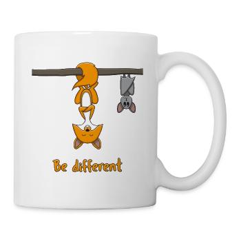 Fuchs Fledermäuse Be Different Tierliebhaber - Tasse - Weiß - Rechts