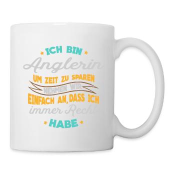 Angeln - Ich bin Anglerin - Tasse - Weiß - Rechts