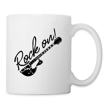 Rock On à la guitare - Mug blanc - blanc - Droite