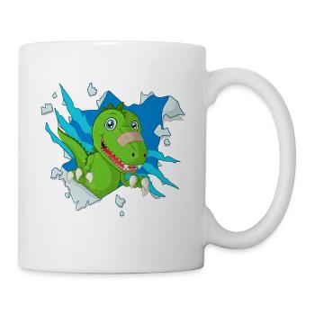 dinosaures doux - Mug blanc - blanc - Droite