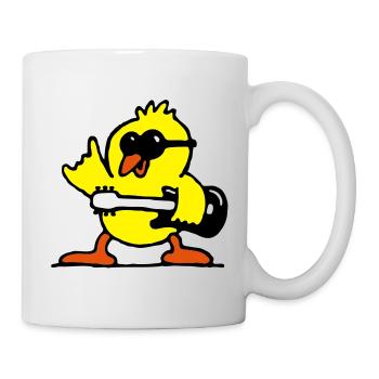 rock guitar chick - Mug blanc - blanc - Droite