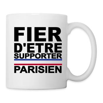 fier parisien noir 01 - Mug blanc - blanc - Droite