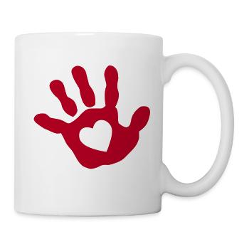 Bébé main - cœur - Mug blanc - blanc - Droite