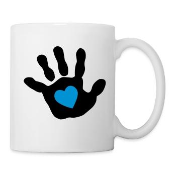 Bébé main - cœur - Mug blanc - blanc - Droite