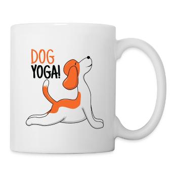 Yoga Hund! Ein super Geschenk. - Tasse - Weiß - Rechts