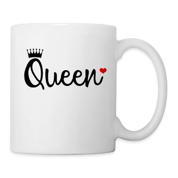 Paire de T-shirt Queen + King - Mug blanc - blanc - Droite