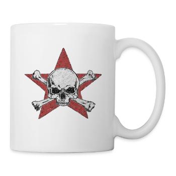 totenkopf und roter stern - Tasse - Weiß - Rechts