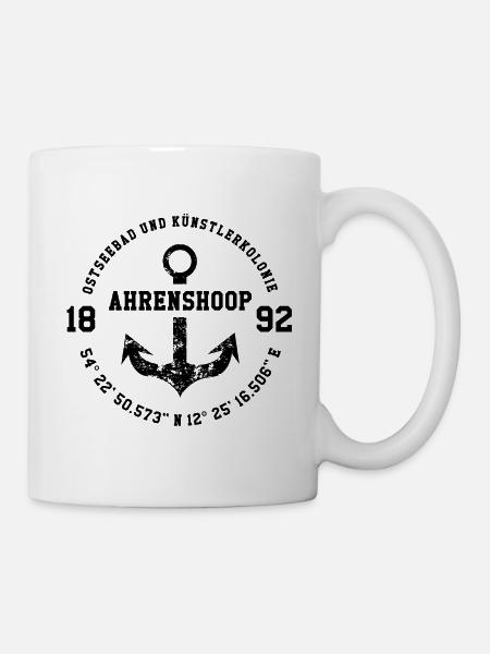 colonie Baltique et artiste Ahrenshoop noir - Mug blanc - blanc