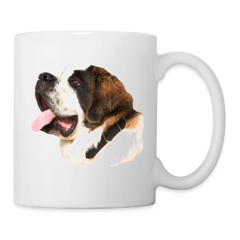 Dog, dog head, dog, Saint Bernard rescue dog, - Mug - white - Right