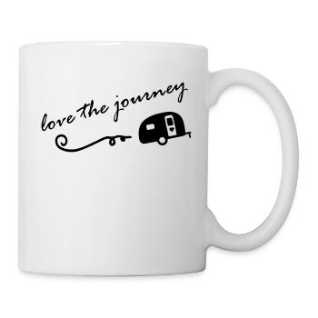 Wohnwagen "love the journey" - Tasse - Weiß - Rechts