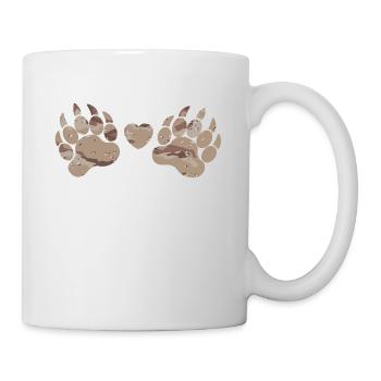Camouflage paws paws claws desert camouflage heart - Mug - white - Right