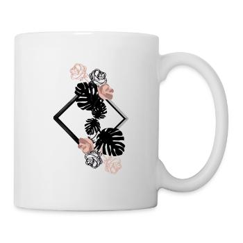 Roses flowers pink - Mug - white - Right