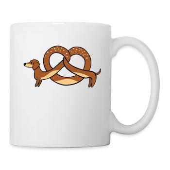 Brezeldackel dunkel - Tasse - Weiß - Rechts