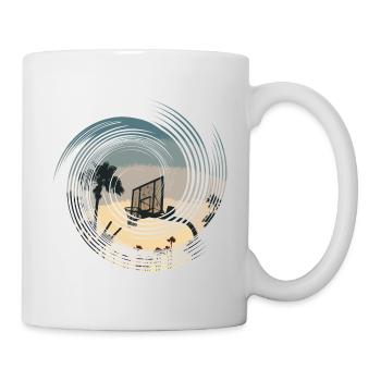 Basketball basket & palm trees - Mug - white - Right