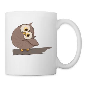 Uhu Hibou Comic - Mug blanc - blanc - Droite