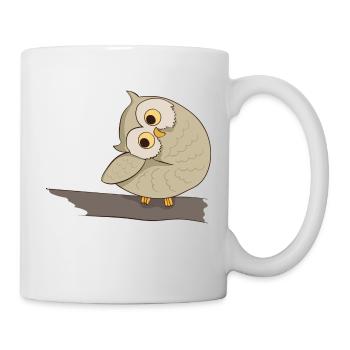 Käuzchen Kauz Uhu - Tasse - Weiß - Rechts