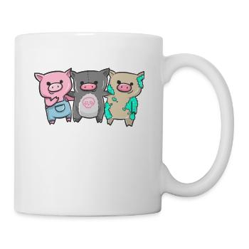 Piggy and the Gang I Funny Gift I Pig - Mug - white - Right