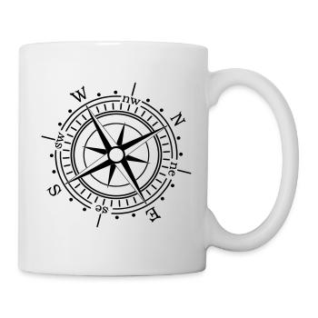 Compass maritime sea navigation nautical - Mug - white - Right