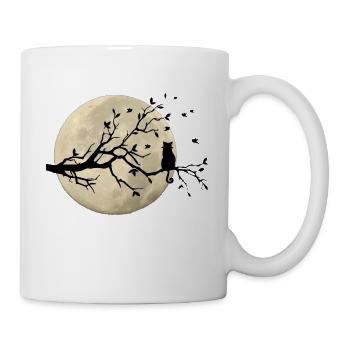 DER MOND UND DER KATZE / DIE KATZE UND DER MOND / - Tasse - Weiß - Rechts