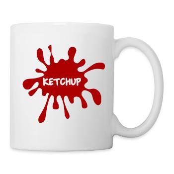 Ketchup Fleck - Tasse - Weiß - Rechts