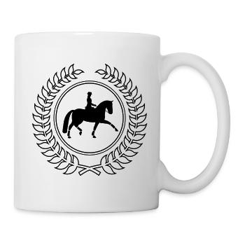 Dressur Elite Emblem - Tasse - Weiß - Rechts