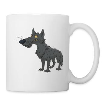 Lustiger Niedlicher Cooler Wolf - Tasse - Weiß - Rechts