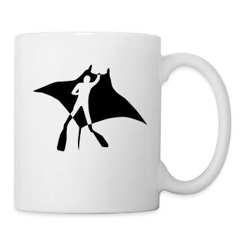 manta ray fish scuba diving dive diver ocean - Mug - white - Right