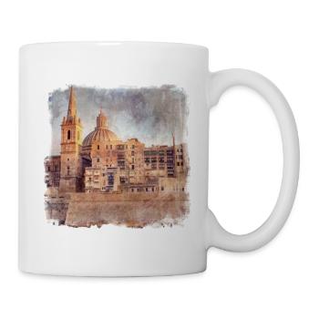 Valletta Malta Vintage Design - Mug - white - Right