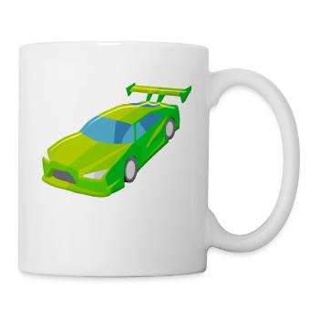 Rennauto Rennwagen Tuning Autorennen Performance - Tasse - Weiß - Rechts