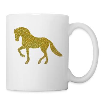 Cheval d'or - Mug blanc - blanc - Droite