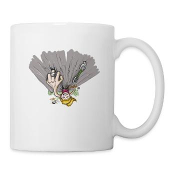 Finger Loch - Kletter T-Shirt - Tasse - Weiß - Rechts