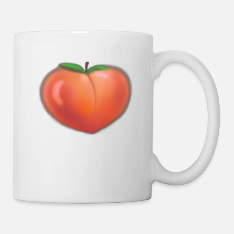 Pfirsich - Tasse - Weiß