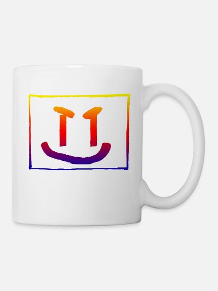 Colored smile with graffiti touch as a gift - Mug - white