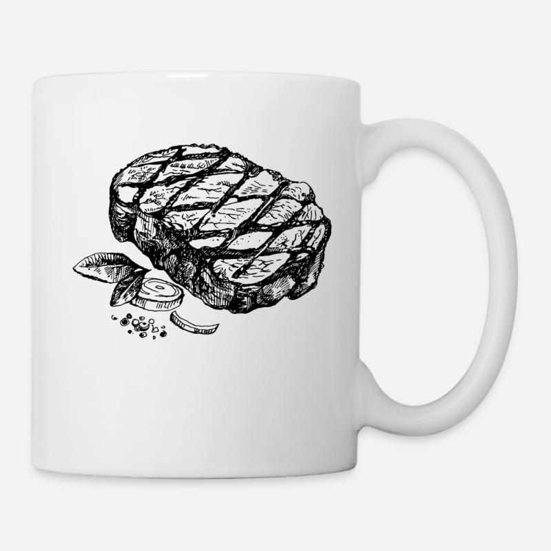 Steak - Tasse - Weiß