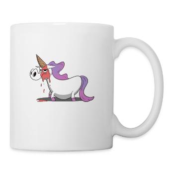 Unicorn, unicorn ice cream in the waffle on the head - Mug - white - Right