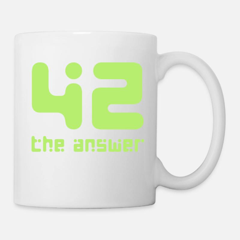 42, la réponse galaxie de science-fiction ufo fusée - Mug blanc - blanc