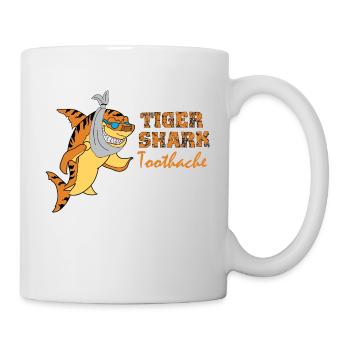 Tigerhai mit Zahnschmerzen - Tasse - Weiß - Rechts