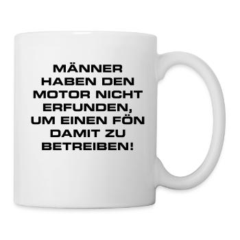 Motor Power Haar Fön Auto Ingenieur Erfinder Genie - Tasse - Weiß - Rechts