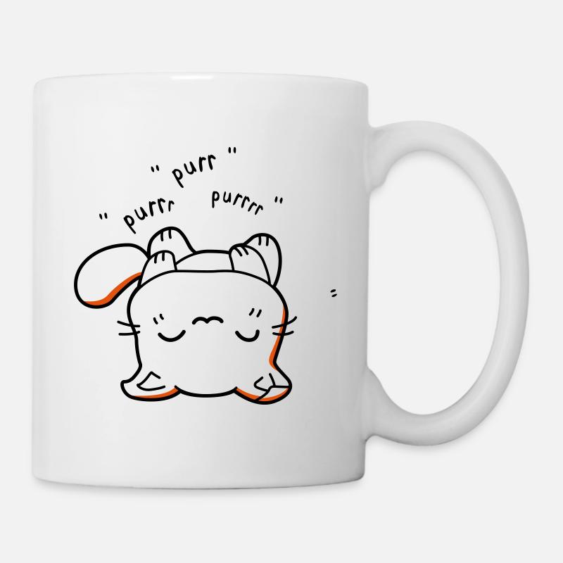 Chaton kawaii ronronne - Mug blanc - blanc