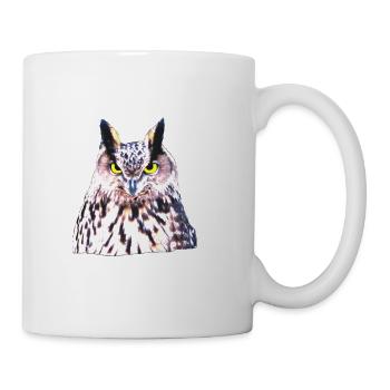wild eagle owl, owl, owl, forest, animal - Mug - white - Right
