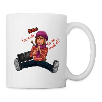 Trop mignon pour être en colère! - Mug blanc - blanc - Droite