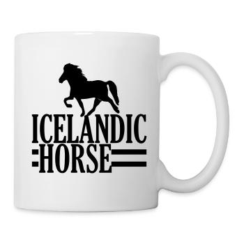 Icelandic Horse: Islandpferd Pferd Pony Merch - Tasse - Weiß - Rechts