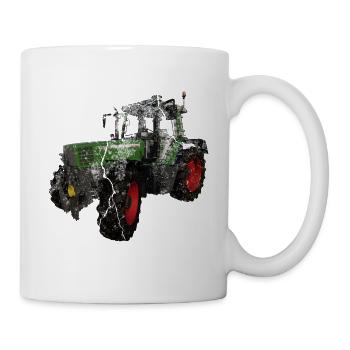 Traktor Favorit Retro Vintage Desing - Tasse - Weiß - Rechts