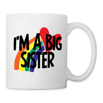 Große Schwester Regenbogen Im a Big Sister Family - Tasse - Weiß - Rechts