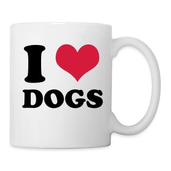 J'adore les chiens - Mug blanc - blanc - Droite