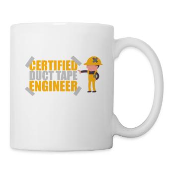 Certified Duct Tape Engineer Idée de cadeau - Mug blanc - blanc - Droite