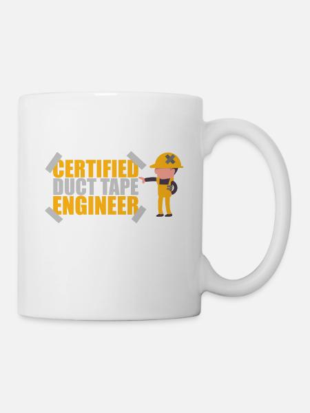 Certified Duct Tape Engineer Geschenkidee - Tasse - Weiß